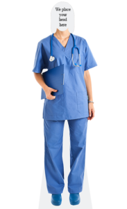 Female Doctor in Scrubs Body