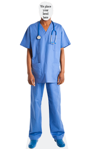 Male Doctor in Scrubs Body